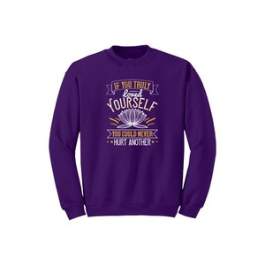 Sweat-shirt en mélange de coton avec des thèmes de bouddha imprimés Style décontracté 12 options de couleur 260-280 Placement de conception personnalisable GSM lourd - Product Image 2