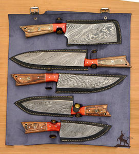 Ensemble de couteaux de chef personnalisable en acier Damas Cadeau de cuisine en gros pour Noël Pâques pour petite amie Petit ami Support OEM - Product Image 3