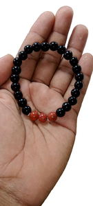 <b>Bracelet</b> Black Agate & Red jasper Beads Stone <b>Bracelet</b> Crystal Gemstone Fashion Jewelry Men and Women Gift Energy Meditation - Product Image 3