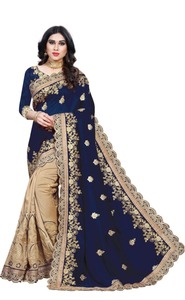 Pakaian Pesta Kerja Berat <span class=keywords><strong>Saree</strong></span> Desainer Bordir Sutra dan Batu Kerja Bollywood <span class=keywords><strong>Saree</strong></span> - Product Image 2