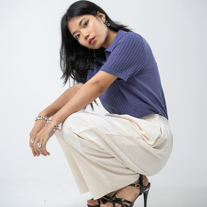 Polo en tricot torsadé pour femme Fabricant de conception personnalisée OEM de marque Amriss du Bangladesh Vêtements de mode en coton élégants - Product Image 4