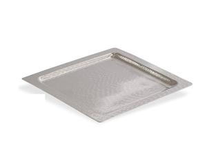 Plateau de service en acier inoxydable de fantaisie simple plateau de nourriture forme carrée Table à manger décorative Burger de nourriture plateau de service en acier - Product Image 3