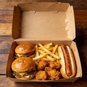 Boîte en papier gaufré pour crêpes, gaufres, glaces, pâtisseries et beignets, avec séparateurs, pour emballage de biscuits de boulangerie, directement de l'usine - Product Image 4