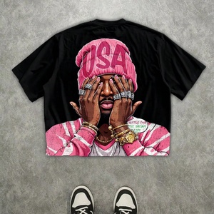 T-shirt en coton à col rond, service d'impression personnalisée, t-shirt vierge de haute qualité, streetwear décontracté, t-shirts pour hommes - Product Image 1