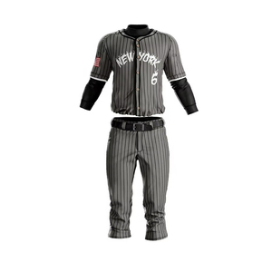 Custom Top Quality Team Sportswear <b>Baseball</b> Uniform <b>Set</b> Men <b>Baseball</b> Uniform Wear Jersey for Outdoor Sports Adults Lightweight - Product Image 1