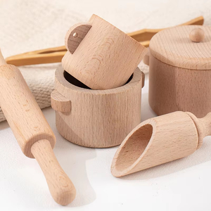 Set da Cucina Giocattolo in Legno, Giochi Montessori Sensoriali, Puzzle Educativi per l'Apprendimento Precoce dei Bambini e l'Esperienza Familiare - Product Image 4