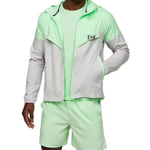 Comfortable Men Windbreaker Sets For Custom Pattern Style Summer Casual Two Piece Sets With <b>Zip</b> <b>Up</b> Collar - Product Image 1