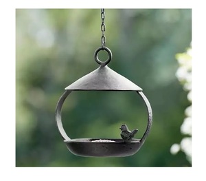 Mangeoire à oiseaux de luxe en bois naturel fabriqué à la main à montage sur poteau grande mangeoire à oiseaux mangeoire à oiseaux en métal - Product Image 4