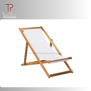 Tumbona de playa de madera de acacia más vendida, diseño contemporáneo, portátil para el mercado del Reino Unido y EE. UU., para dormitorio, Hotel, Villa, jardín - Product Image 5