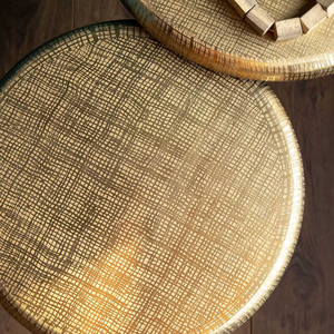 Top Selling Gold Handmade Patterned <b>Round</b> Top Metal Side <b>Table</b> for Decoration At Best Price - Product Image 3