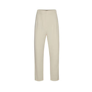 Pantalon en crêpe taille haute à jambes larges avec taille élastiquée, infroissable et respirant - Product Image 1