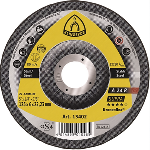 Disco de Pulir de Acero Supra D180xS4mm con Desplazamiento de 22.23mm A24 KLINGSPOR (Paquete de 10) - Product Image 3