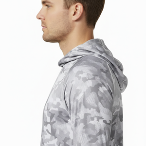 Camisa de Pesca Sublimada Personalizada de Manga Larga, Ligera, para Exteriores, con Camuflaje, 100% Poliéster, UPF 35, Impresión por Transferencia de Calor, Venta al Por Mayor - Product Image 3