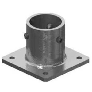Système de montage solaire SunModo, plaque de base en acier galvanisé à chaud pour tuyau de 2 pouces, modèle BASE-PIPE-20 - Product Image 1
