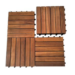 Acacia DeckingTiles 300*300mm para decoración interior - exterior del Hogar decoración de jardín decoración de terraza patio trasero azulejo de piso entrelazado - Product Image 5