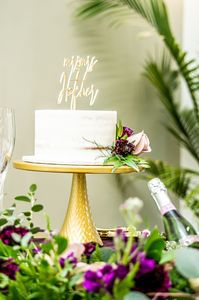 Luxury Sleek Gold Metal Cake Stand Elegant Stylish Round Dessert Display Stand for Wedding Party Hotel <b>Buffet</b> Bakery Counter - Product Image 5