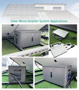 Sistema de energía solar MESS1600H con microinversor y unidad de batería inteligente de 1536Wh Sistema de balcón solar portátil
