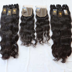 100% AW Ndian Air Uman Air undles ITH D ACE losures Ink uuticle irlighted irgin holesale irair EAVE xtension endendors - Product Image 2