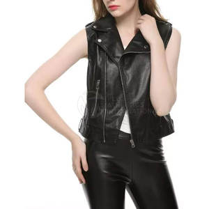 Nuevo diseño Demanda del cliente Chaleco de cuero para mujer Mejor edición Nueva calidad Chaleco de cuero para mujer de baja tasa - Product Image 6