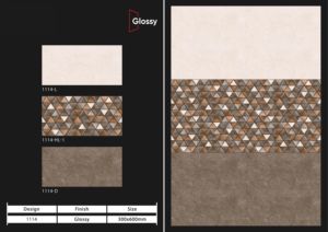ชุดศิลปะดิจิตอลมันวาวขนาด300X600มม. กระเบื้องติดผนังสำหรับตกแต่งภายในห้องวิลล่าโรงแรมไฟร์บริคกาวอเนกประสงค์ - Product Image 3