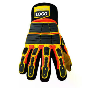 Vente chaude XL Premium Qualité En Cuir Synthétique Gants Mécaniques Anti-Choc Impact Sécurité Gants De Travail Doublure En Nylon Raisonnable - Product Image 3