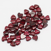 Cabochon de coeur de grenat rouge bleu naturel certifié de 8 mm pierres précieuses en vrac de qualité fine pour la fabrication de bijoux personnalisés