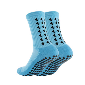 Calcetines deportivos antideslizantes con forro polar de viento gratis, calcetines de fútbol con rayas dobles, de punto diario, transpirables, calcetines largos de fútbol - Product Image 6