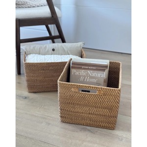 Cesta de ratán cuadrada simple, cesta de almacenamiento hecha a mano, venta al por mayor, ecológica, hecha en Vietnam - Product Image 6
