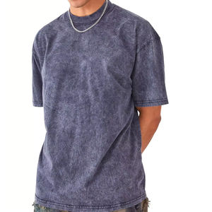 Microfibra FashionCustom AcidWash Graphic T Shirt Hombres Oversized Vintage T Shirt 100% algodón, camiseta para hombres, ajuste suelto, impreso - Product Image 4