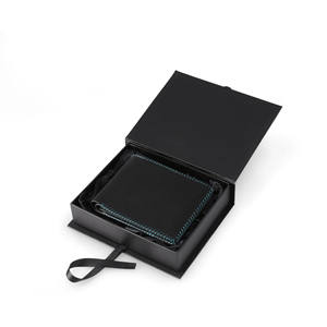 Tarjetero venta al por mayor corto Delgado RFID bloqueo cuero genuino plegable alta calidad hombres lujo logotipo personalizado billetera multifuncional - Product Image 4