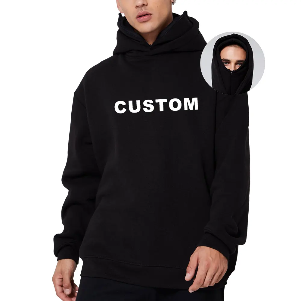 Kleidungshersteller Herren Voller Reißverschluss Hoodies Sweatshirts Long-Ausschnitt Gesicht Reißverschluss Hoodies schwergewicht individuelle Hoodies für Unisex