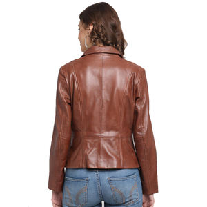 Chaqueta de cuero vegana suave para Moto, con detalles clásicos de motorista, con bolsillos y lateral Delgado, novedad - Product Image 5