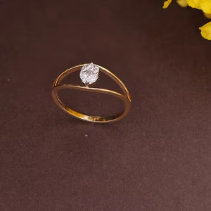 Anillo de compromiso de diamantes chapado en oro rosa de 14 quilates de la mejor calidad Diseño elegante para aniversario de bodas Certificado IGI Alta venta - Product Image 1