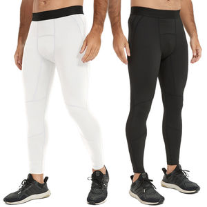 Pantalones de fitness ajustados elásticos de secado rápido para hombre 7/8 con compresión para entrenamiento deportivo Leggings para correr - Product Image 6