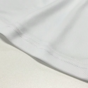 Camiseta de béisbol blanca personalizada, transpirable, de secado rápido, con botones, ribete azul, fabricante OEM ODM de marca privada - Product Image 3