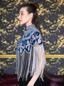 เสื้อชั้นในปักเลื่อมแบบเบอร์เลสก์ชุดชั้นในประดับด้วยลูกปัดทรงตรงเงาในตัวแนวธรรมชาติสำหรับงานเทศกาลคลับ - Product Image 5