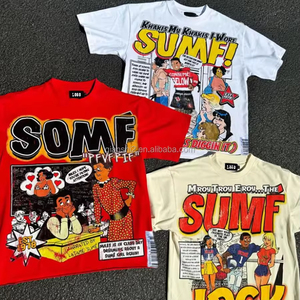 T-shirt graphique d'impression Dtg personnalisé lourd hommes 250 Gsm surdimensionné Boxy Fit Streetwear t-shirt pour hommes - Product Image 1