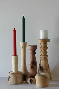 Stylish Wooden <b>Candle</b> Stand for Elegant Home Decor Natural Wood Holder for Pillar or <b>Tealight</b> <b>Candles</b> Perfect for Living Room - Product Image 5