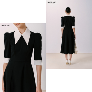 Nouveau design robes pour femmes robe longue Karamat robe trapèze tissu écologique haute couture blanc fabricant du Vietnam - Product Image 1