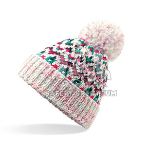 หมวกบีนนี่ถักลายแจ็คการ์ดแบบมีซับในขนแกะ อุ่นสบาย ปรับขนาดได้ มีตัวเลือกปรับแต่งได้ เหมาะสำหรับทุกเพศ ใช้สำหรับการเดินทางในฤดูหนาว - Product Image 2