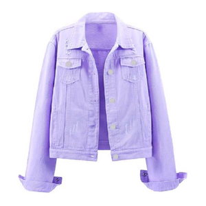 Veste courte chaude de qualité supérieure pour femmes pour l'hiver avec personnalisation de style vintage Veste en jean tendance - Product Image 1