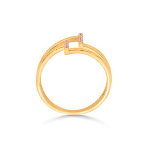แหวนทองคำ Thunder Trail Cocktail ประดับเพชรทรง Princess Cut เครื่องประดับอัญมณีทันสมัยสำหรับวันครบรอบ - Product Image 5