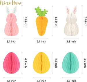 6 PCS Hanging <strong>Easter</strong> Egg <strong>Tree</strong> <strong>Decorations</strong> Honeycomb Tissue Paper Ornaments for Spring Party Hanging Ornament <strong>Decorations</strong> - Product Image 6