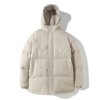 Veste matelassée à capuche pour homme en toile tricotée personnalisée de haute qualité, grande taille, 100 % polyester, fermeture éclair, hiver, vente en gros