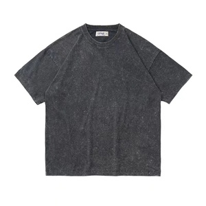 เสื้อยืดวินเทจสำหรับผู้ชายเสื้อยืดผ้าฝ้ายฟอกสีกรดเสื้อยืดพิมพ์ลายกราฟิกสำหรับผู้ชายโลโก้ตามสั่ง - Product Image 3