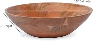 Sustainable <b>Wooden</b> <b>Salad</b> <b>Bowl</b> for Eco Conscious Homes Hand Polished <b>Wooden</b> <b>Salad</b> <b>Bowl</b> for Long Lasting Use by HAND MADE CRAFT - Product Image 2