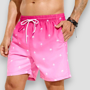 Short de plage d'été pour hommes Coconut Tree Drawstring Maillot de bain pour hommes Taille élastique Impression 3D Gradient Breathable Short Streetwear - Product Image 5