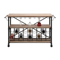 Chariot d'embouteilleur de bière de vin de Champagne chariot de barre de fantaisie de conception de la meilleure qualité en métal et en bois pour des accessoires d'hôtel et de barre