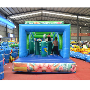 Château gonflable commercial géant pour enfants avec parcours d'obstacles en PVC et souffleur - Product Image 2