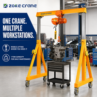 Grue portique mobile réglable de 0,5 tonne à commande manuelle pour la manutention de matériaux en atelier – Vente directe usine